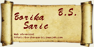 Borika Sarić vizit kartica